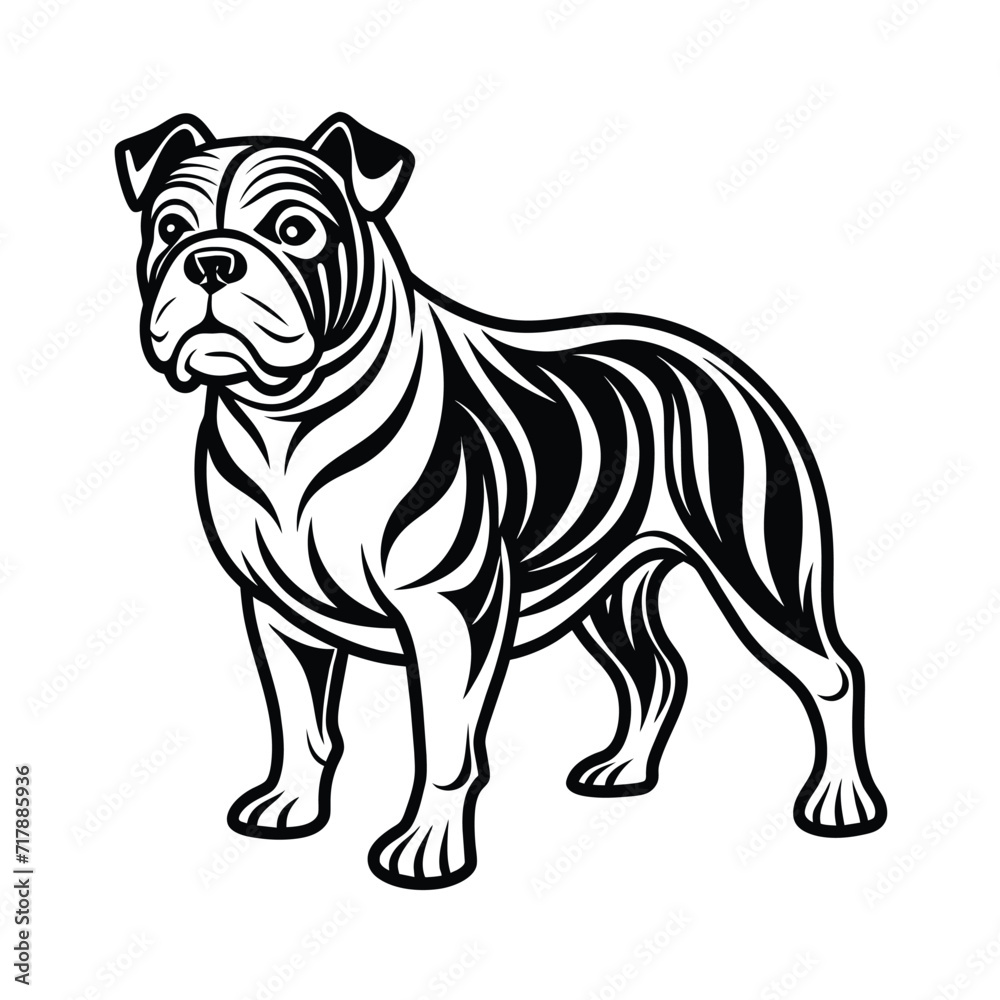 Bulldog graphic vector EPS