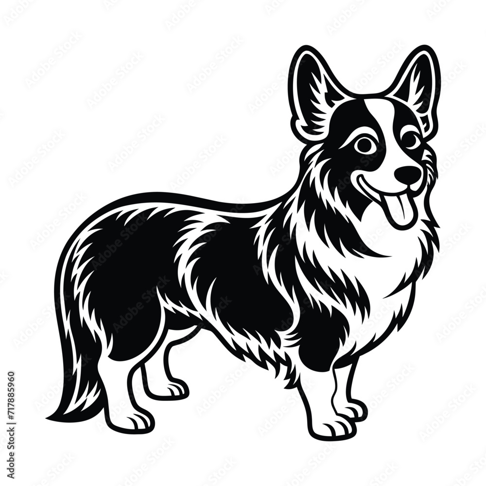Fototapeta premium Corgi graphic vector EPS