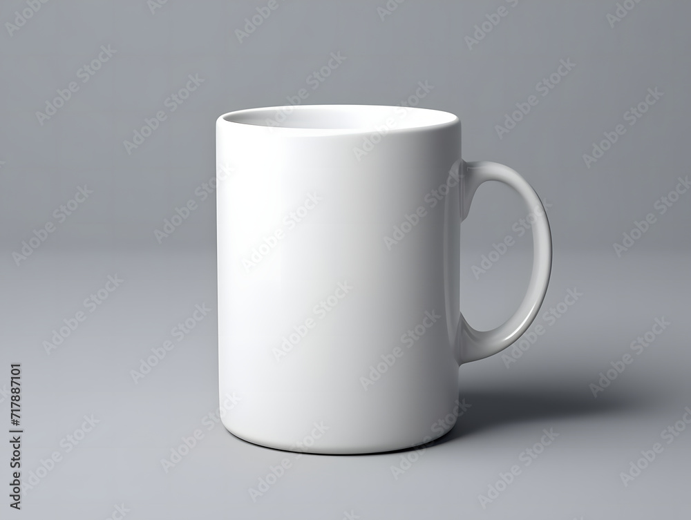 3D blank white cup mockup on isolated background 3D blank white cup mockup on isolated background