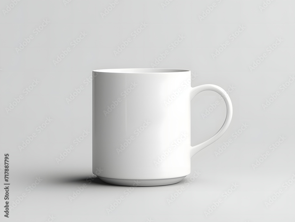 3D blank white cup mockup on isolated background 3D blank white cup mockup on isolated background