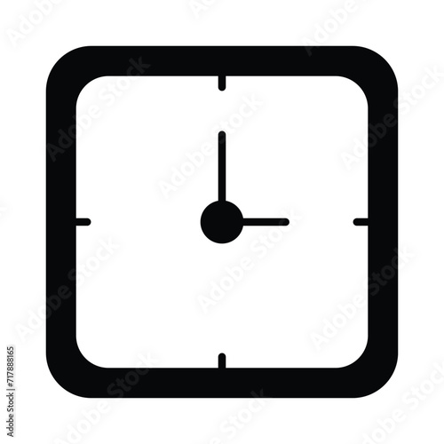 Clock icon isolate white background vector stock illustration