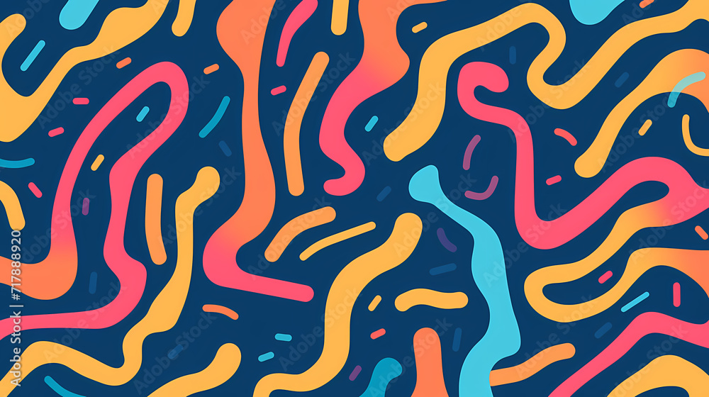 Funny doodle seamless pattern, artistic background Funny doodle seamless pattern, artistic background