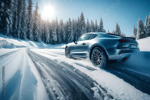 car on the road filled with snow © Ateeq