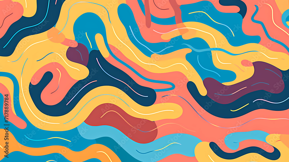 Funny doodle seamless pattern, artistic background Funny doodle seamless pattern, artistic background