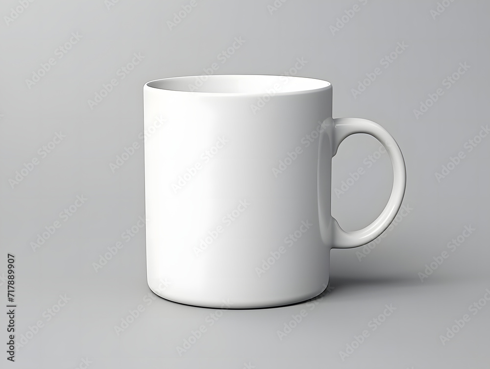 Obraz premium 3D blank white cup mockup on isolated background