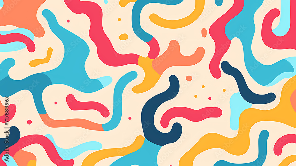 Funny doodle seamless pattern, artistic background Funny doodle seamless pattern, artistic background