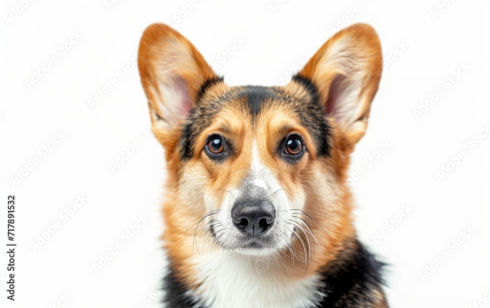 Corgi dog isolated on white background