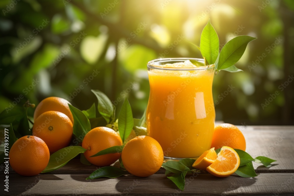 Citrus Perfection: A Deliciously Tart Kumquat Smoothie in a Glass on a Rustic Table Setting Citrus Perfection: A Deliciously Tart Kumquat Smoothie in a Glass on a Rustic Table Setting
