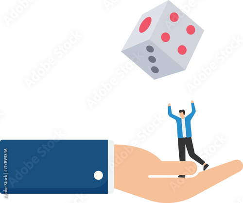 Investment risk, stock trader, gambling, uncertainty, possibility of losing money or make a profit from investment concept

