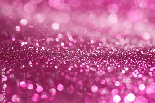 Valentine's day A full-frame image of sparkling pink glitter, creating a shimmering textured background that exudes playfulness and girly charm. Ai genrate