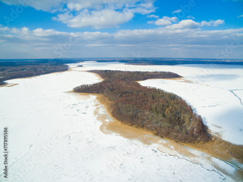 Upalty island on the frozen...