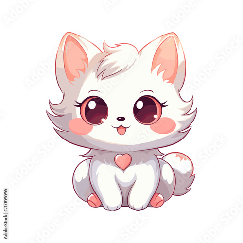 cartoon kawaii Cat cute kids sticker room decor poster logo kids room decor t-shirt design print nursery eyes little sweet art room decor design inspiration sketch baby shower pet animal kitten girl 