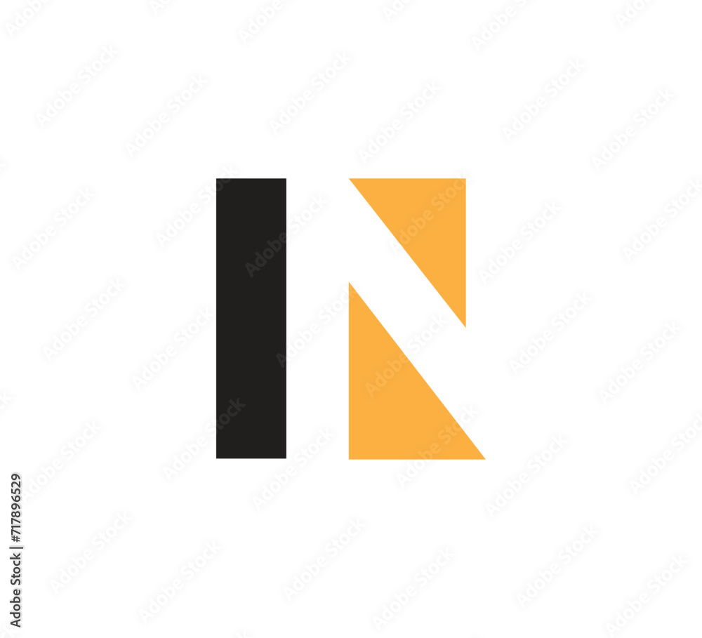 IN logo design vector template IN logo design vector template