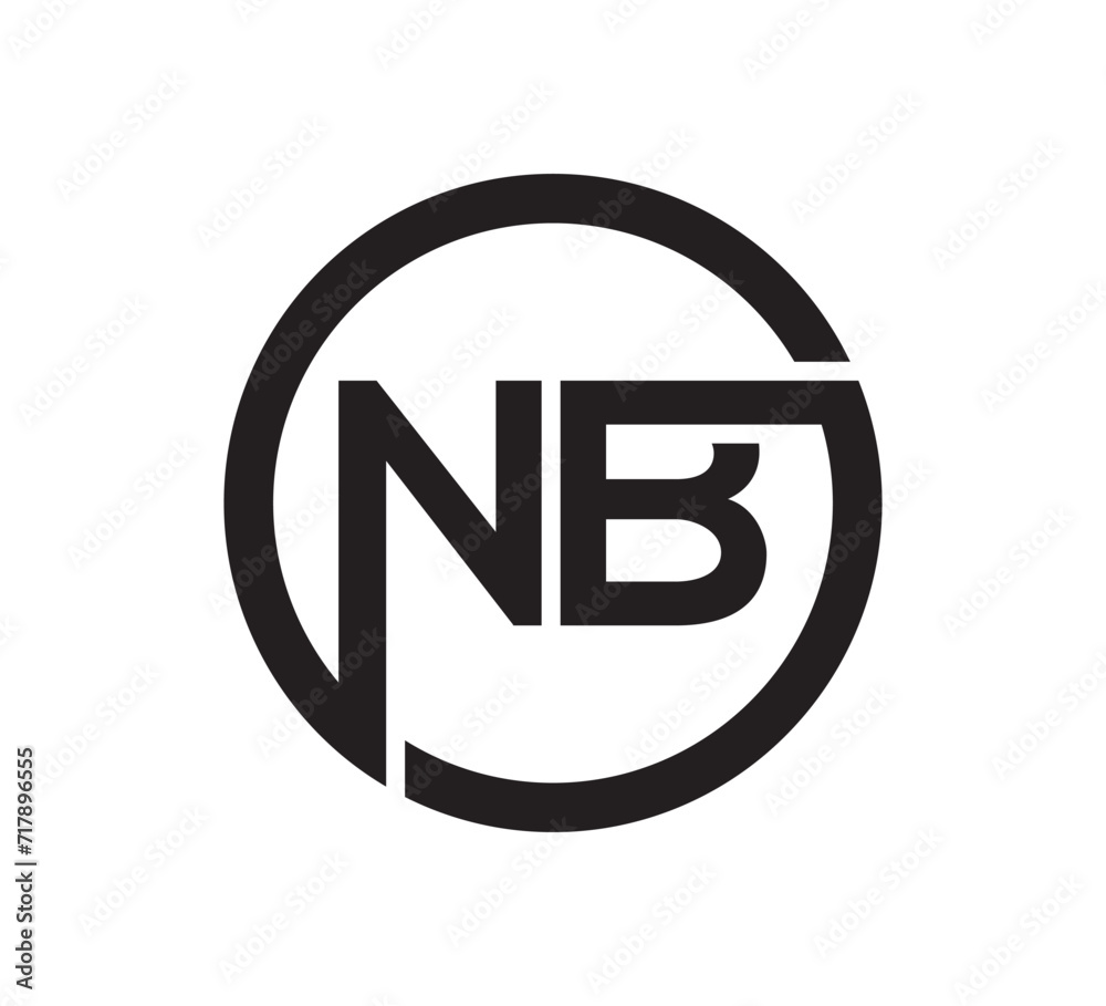 NB logo design vector template NB logo design vector template
