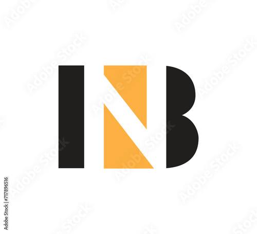 INB logo design vector template photo