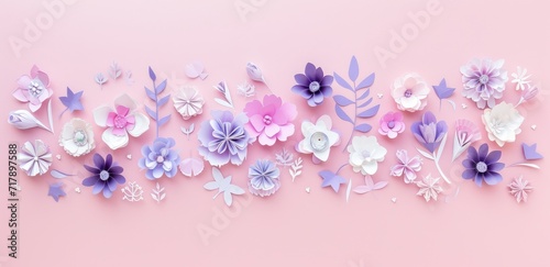 Valentine's day Soft pink roses and hearts delicately scattered on a pastel pink background create an elegant and romantic atmosphere with ample space for adding text. Ai generate