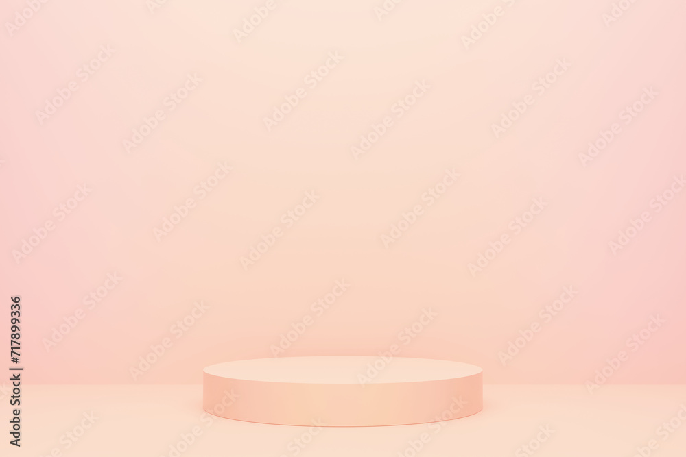 Peach 3D Stand for Displaying Product Mockup, 3D Rendering. Peach 3D Stand for Displaying Product Mockup, 3D Rendering.