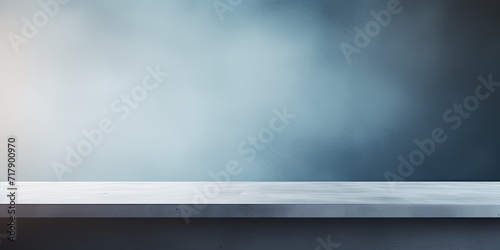 Empty table with abstract room background for product display template.