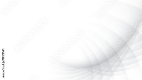 Abstract white and gray color, modern design stripes background with round shape. Vector illustration.