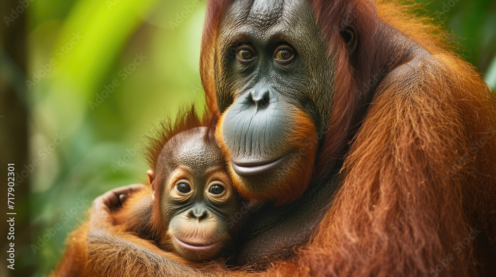 Orangutan Mother and Child: An Intimate Portrait of Primate Bonding Orangutan Mother and Child: An Intimate Portrait of Primate Bonding
