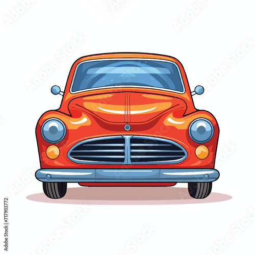 Car symmetrical cartoon illustration vector