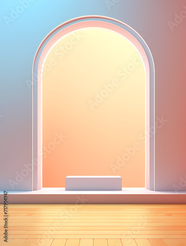 Podium  booth  stage  product background for product display  blank display