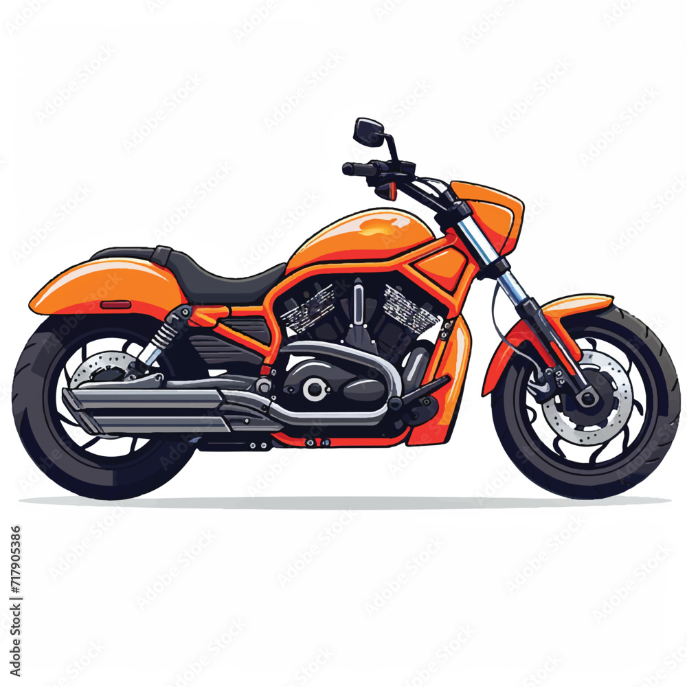 Colored motorcycle illustration vector