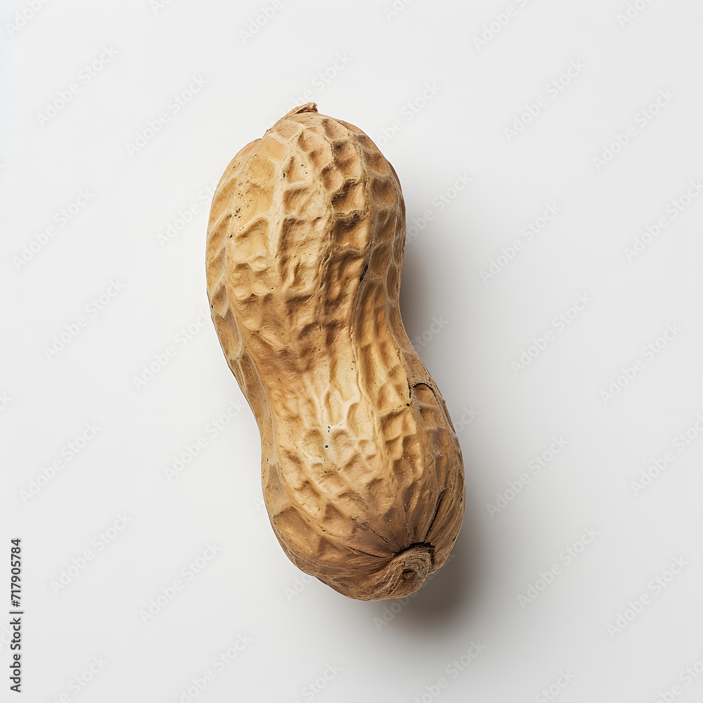 Top view peanut on a white background Top view peanut on a white background