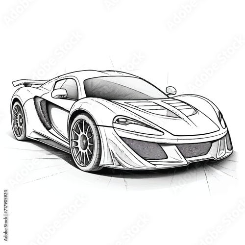 Super car illustration vector