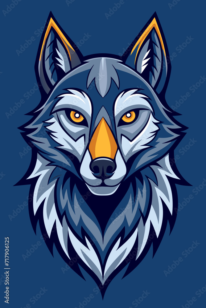 Fototapeta premium A Royal wolf head mascot