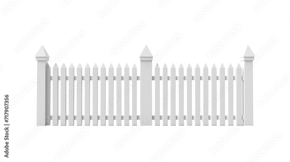 Wood white fence isolated on transparent background. Wood white fence isolated on transparent background.