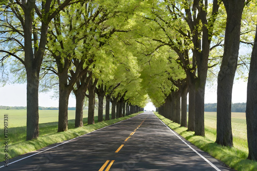 trees lined on either side