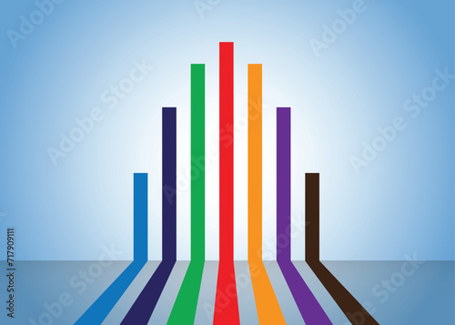 Colorful arrows up infographic vector illustration.