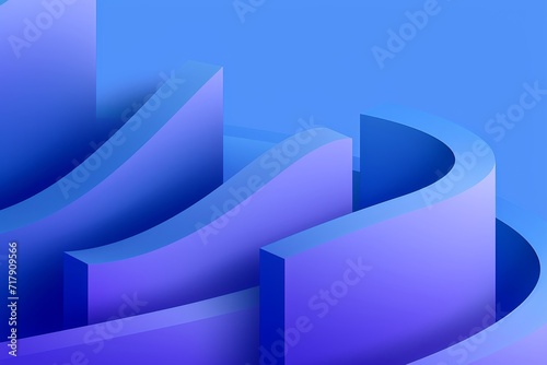 Illustration with various curves and abstract style, containing information or direction, Blender 3D style, minimal composition