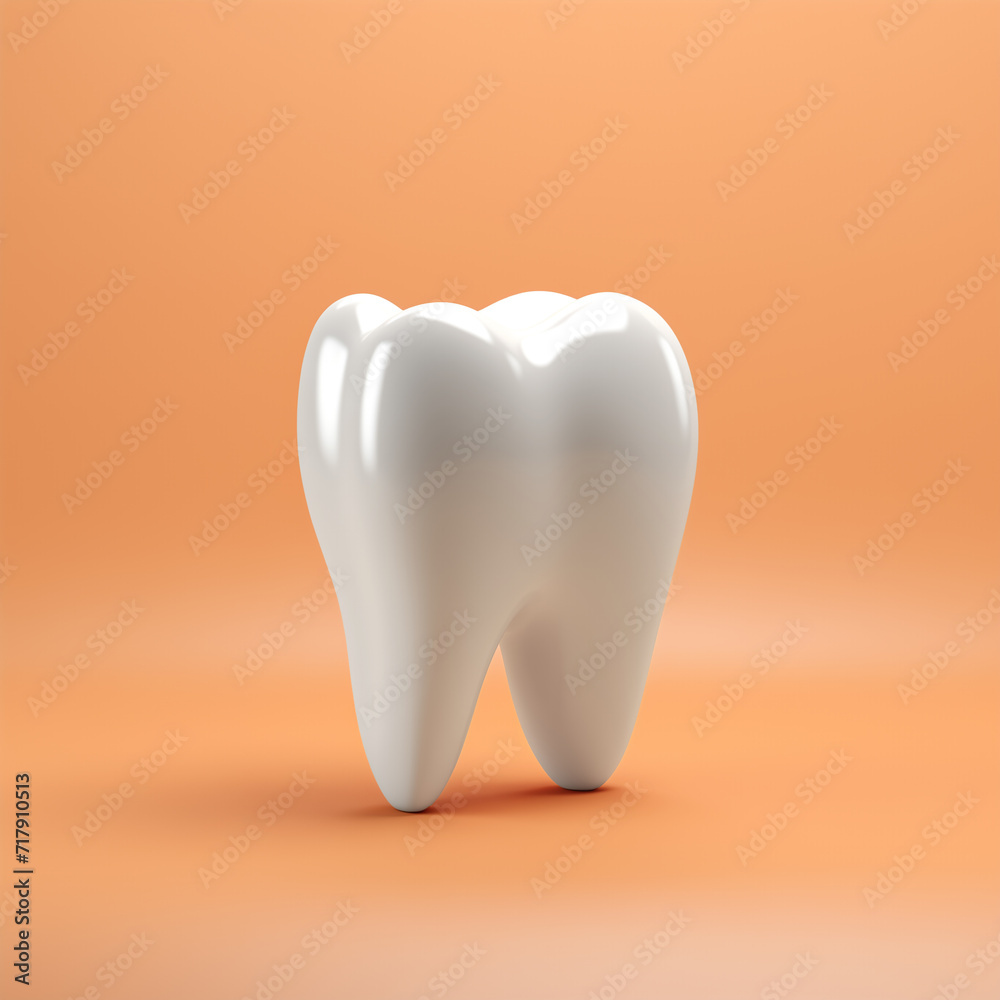 3d white teeth root on a yellow background 3d render of zirconia crown illustration with copy space. 3d white teeth root on a yellow background 3d render of zirconia crown illustration with copy space.