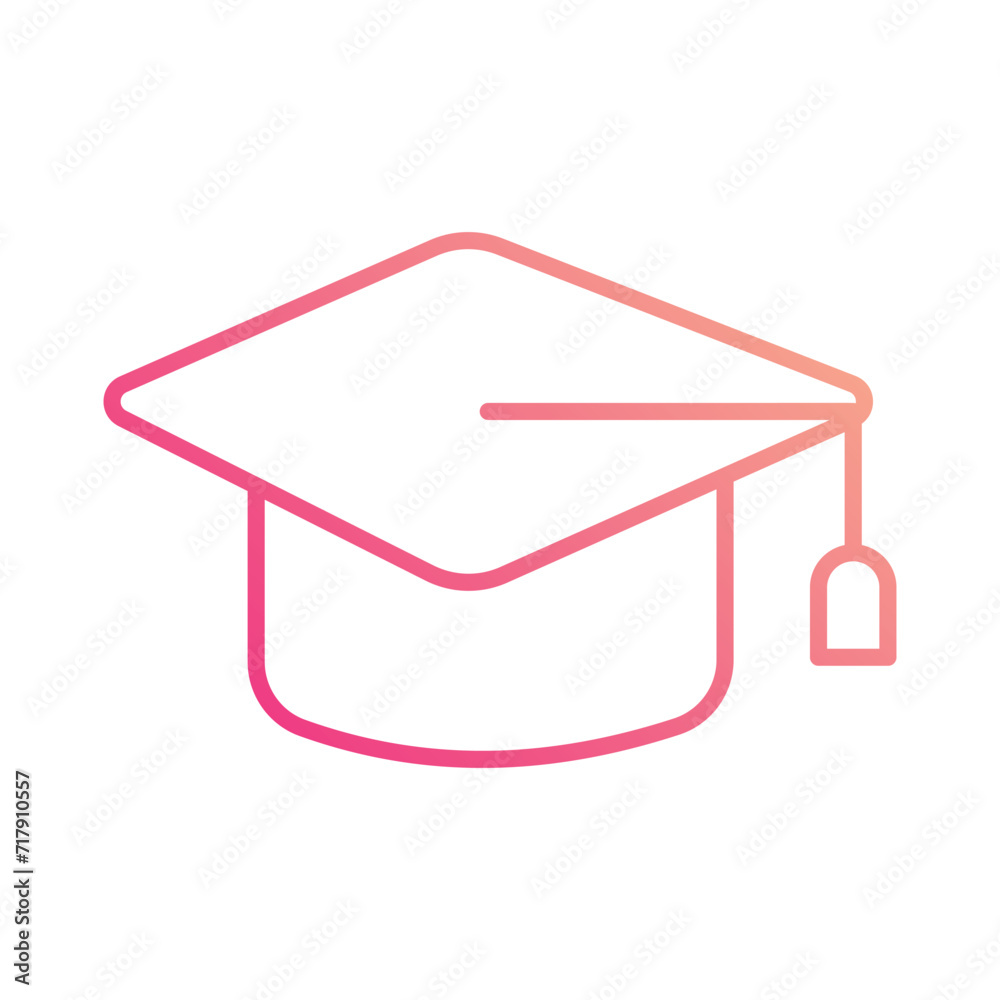 Graduation icon isolate white background vector stock illustration Graduation icon isolate white background vector stock illustration