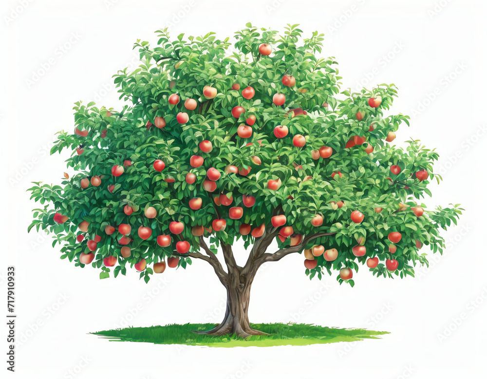 illustration of a apple tree