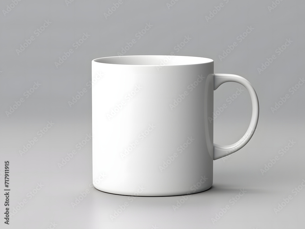 3D blank white cup mockup on isolated background 3D blank white cup mockup on isolated background