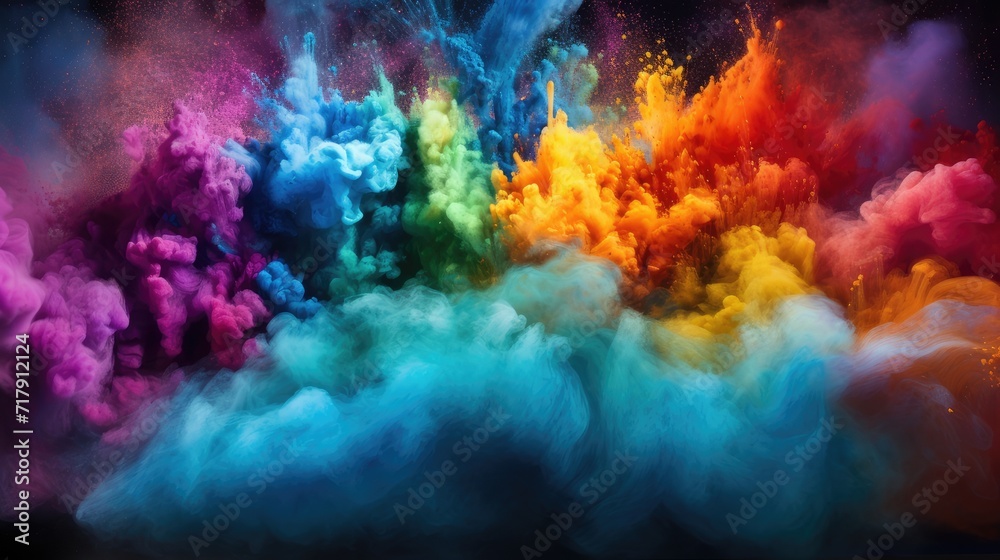 spectacular surreal colorful powder photo background. abstract visuals in high definition. great for creative projects