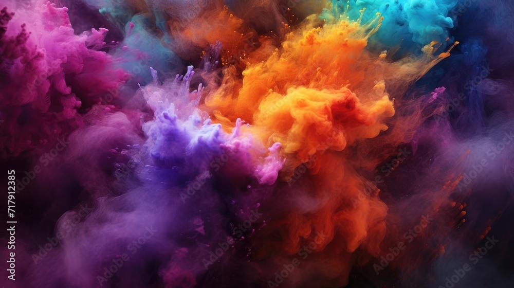 vivid colored powder splatter background. ideal for modern creative projects and design