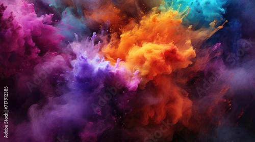 vivid colored powder splatter background. ideal for modern creative projects and design © StraSyP BG