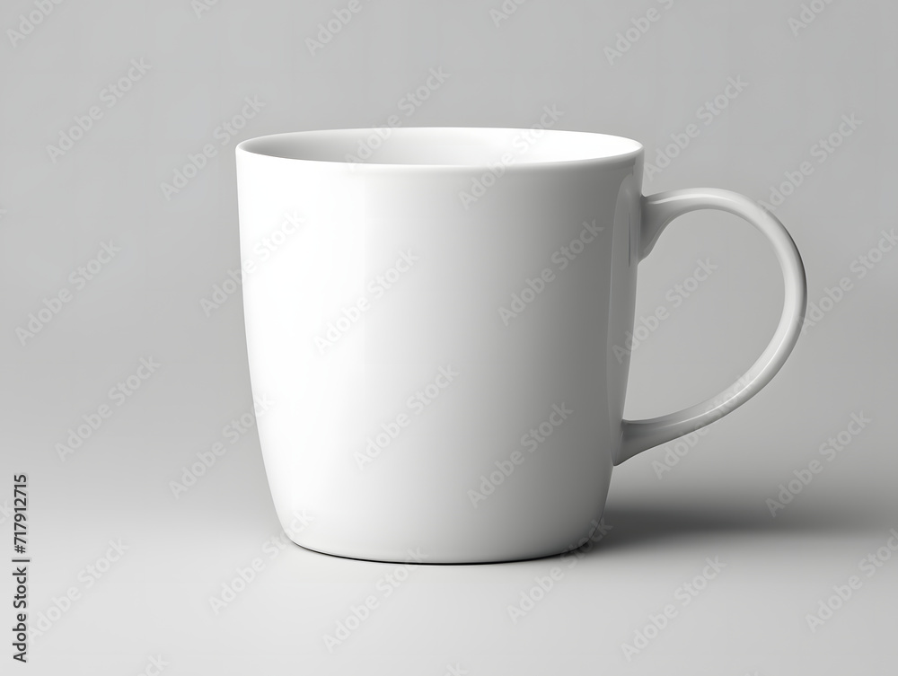 3D blank white cup mockup on isolated background 3D blank white cup mockup on isolated background