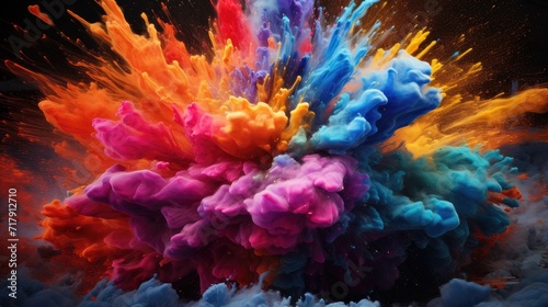 vibrant color explosion in space. abstract artistic background perfect for creative design  high-impact visuals  and dynamic wallpaper imagery