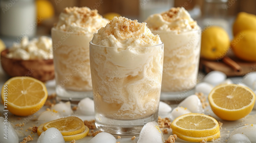 frozen beerys on a lemon icecrem frozen beerys on a lemon icecrem