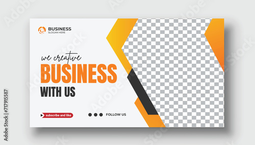 Modern YouTube video thumbnail for workshop promotion Corporate thumbnail and web banner template	