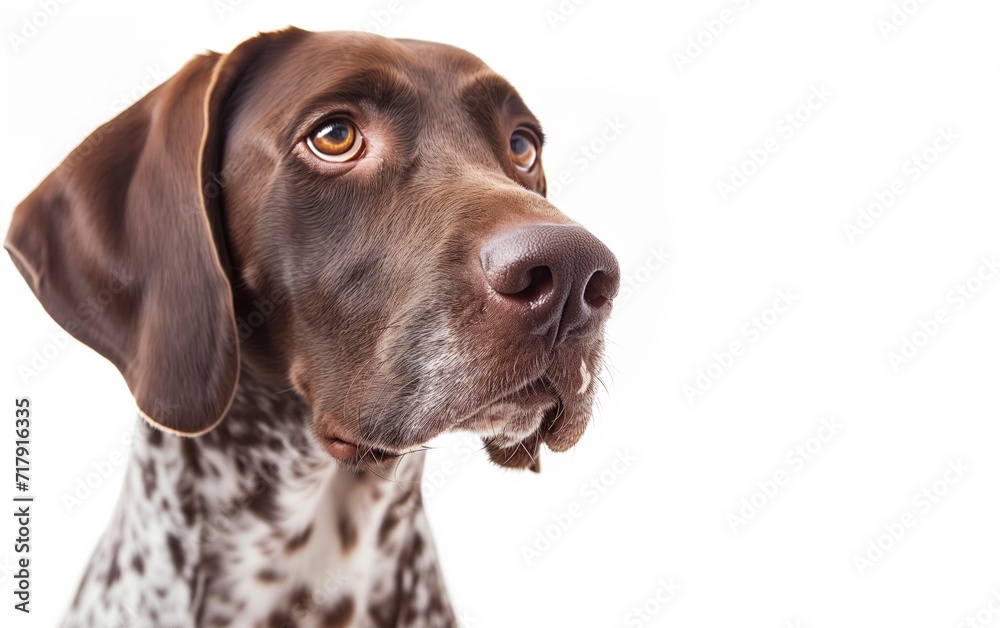 German Shorthaired Pointer dog isolated on white background