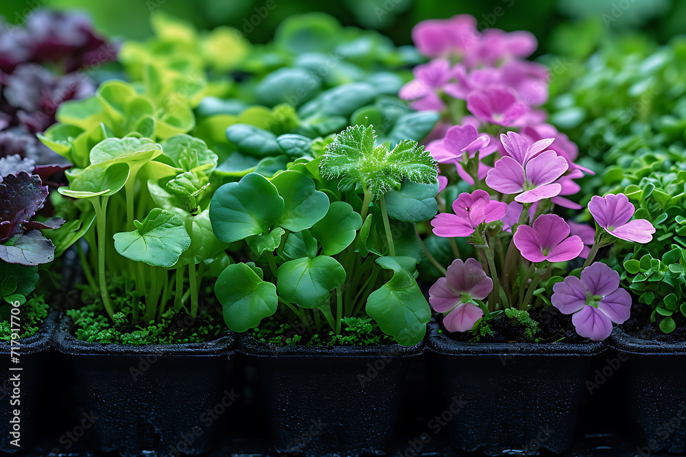 microgreens, cultivation of microgreens, Concept of home gardening microgreens, cultivation of microgreens, Concept of home gardening