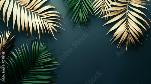 tropical leaf background  minimalist  generative ai