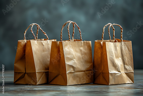 paper bags, eco problems, Mockup for you designs.