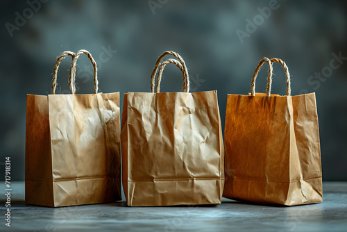 paper bags, eco problems, Mockup for you designs.